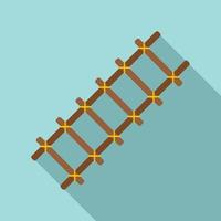 Handmade ladder icon, flat style vector