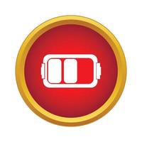 Battery icon, simple style vector