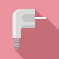 Plug connector icon, flat style vector