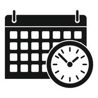 Exams calendar icon, simple style vector