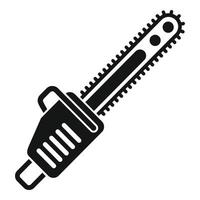 Demolition chainsaw icon, simple style vector