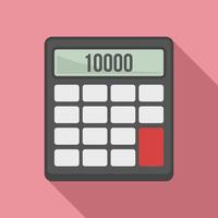 Realtor calculator icon, flat style vector