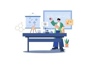 Science Teacher Illustration concept. A flat illustration isolated on white background vector