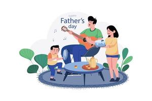Father And Son Celebrate Father's Day vector