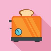 Timer toaster icon, flat style vector