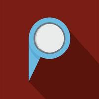 Navigation pin icon, flat style. vector