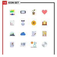 Universal Icon Symbols Group of 16 Modern Flat Colors of analytics interface psp instagram nature Editable Pack of Creative Vector Design Elements