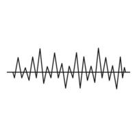 Equalizer beat icon, simple black style vector