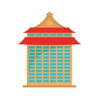 icono de edificio de taipei, estilo plano vector