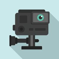 Hand action camera icon, flat style vector