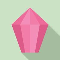 Carat jewel icon, flat style vector