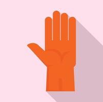 Rubber glove icon, flat style vector