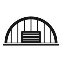 Storage hangar icon, simple style vector