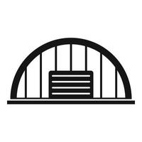 Storage hangar icon, simple style vector