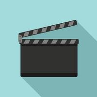 Board clapper icon, flat style vector