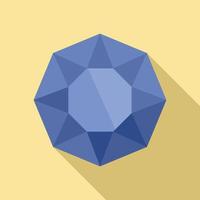 icono de diamante, tipo plano vector