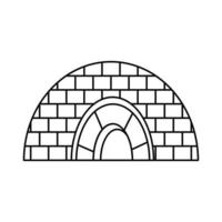 Icehouse icon, outline style vector