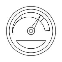 Speedometer icon, outline style vector