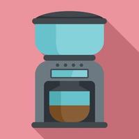 icono de máquina de café, estilo plano vector