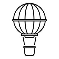 Airship balloon icon, outline style vector