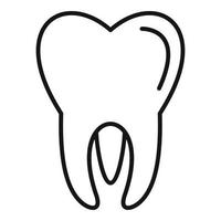 Healthy tooth icon, outline style vector