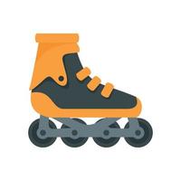 Modern inline skates icon, flat style vector