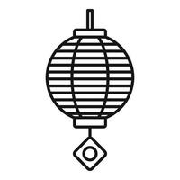 New year chinese lamp icon, outline style vector