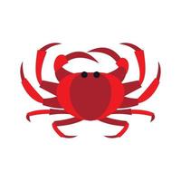 Crab icon, flat style vector