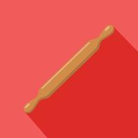 Rolling pin icon, flat style vector