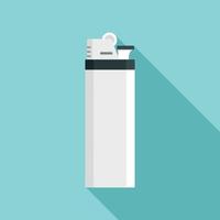 Cigarette lighter icon, flat style vector