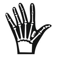 Nfc hand implant icon, simple style vector