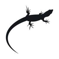 icono de lagarto, estilo simple vector