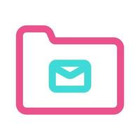 Mail Chat Folder Icon Two Tone vector