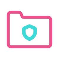 Secure Encrypted Folder Icon Two Tone vector