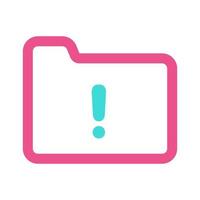 Folder Info Icon Two Tone vector