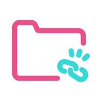 Link Folder Icon with Two Tone Color vector