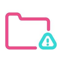 Restricted Folder Icon Two tone vector