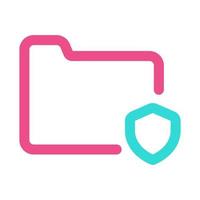 Secure Encrypted Folder Icon Two Tone vector