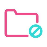 Restricted Folder Icon Two tone vector