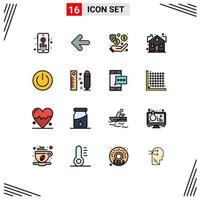 paquete de iconos de vectores de stock de 16 signos y símbolos de línea para la ecología propiedad dinero dulce hogar elementos de diseño de vectores creativos editables