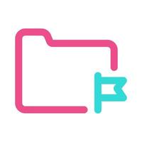 Network Cloud Folder Icon Two Tone vector