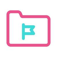 Network Cloud Folder Icon Two Tone vector