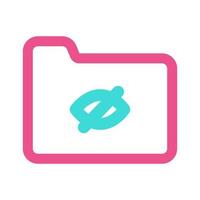 Restricted Folder Icon Two tone vector