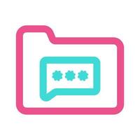 Secure Encrypted Folder Icon Two Tone vector