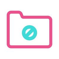Restricted Folder Icon Two tone vector
