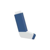 Allergy inhaler icon, flat style vector