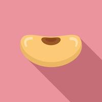 Seed kidney bean icon, flat style vector