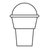 Ice Cream icon, outline style vector