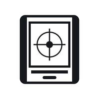 Radar icon, simple style vector