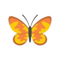 Wild butterfly icon, flat style. vector